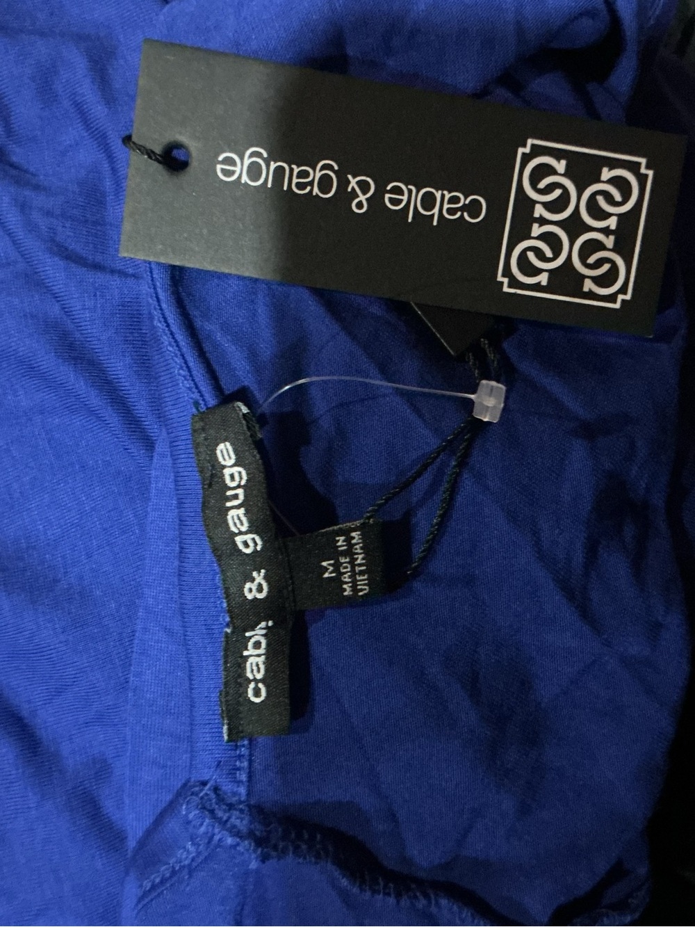 Cable & Gauge Oversized High-Low Tunic in Blue - Picture 3 of 4